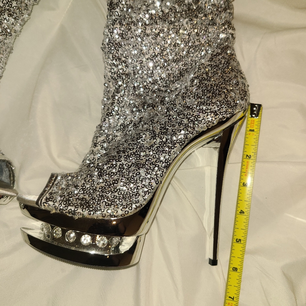 Exotic Dancing Open Toe Booties - Picture 5 of 7